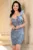 Rochie de ocazie bleu scurta din paiete Verona
