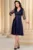 Rochie de ocazie bleumarin Alesia in clos cu bust paietat