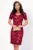 Rochie de ocazie bordo conica brodata