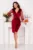 Rochie de ocazie bordo din catifea cu aspect petrecut
