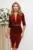 Rochie de ocazie cambrata din catifea bordo cu fronseuri si accesoriu cu cristale