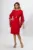 Rochie de ocazie cu maneci din voal plisat Lusha Rosie
