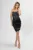 Rochie de ocazie cu paiete si umerii goi Nessa Neagra