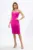 Rochie de ocazie cu strass-uri si bretele subtiri Velmira Fucsia