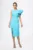 Rochie de ocazie cu volan si crepeu prevazut cu lant Liona Bleu