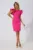Rochie de ocazie cu volane si strass-uri Juniper Ciclam
