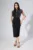 Rochie de ocazie cu volane si strass-uri Linette Neagra