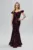 Rochie de ocazie din catifea cu paiete cu reflexii fucsia Valetta Neagra