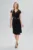 Rochie de ocazie din crepe accesorizata cu strass-uri Celya Neagra