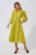 Rochie de ocazie din crepe cu broderie si maneci din voal Marlow Fistic