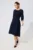 Rochie de ocazie din crepe cu buzunare si croi lejer Vinetria Bleumarin