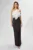 Rochie de ocazie din crepe cu floare 3D Illusion Neagra