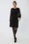 Rochie de ocazie din crepe cu maneci din voal si colier Geraldine Neagra