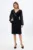 Rochie de ocazie din crepe cu maneci din voal si strass-uri Henrietta Neagra