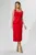 Rochie de ocazie din crepe cu peplum Tulia Rosie