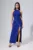 Rochie de ocazie din crepe cu strass-uri Margaret Albastra
