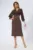 Rochie de ocazie din crepe si voal cu lant auriu in talie Nevara Maro
