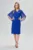 Rochie de ocazie din crepe si voal cu strass-uri Susan Albastra
