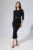 Rochie de ocazie din licra cu butoni aurii Imari Neagra