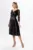 Rochie de ocazie din licra satinat cu paiete pe maneci Maura Neagra