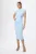 Rochie de ocazie din neopren cu brosa din strass-uri Leontine Bleu