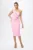Rochie de ocazie din neopren cu floare 3D Miriana Roz