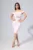 Rochie de ocazie din neopren cu strass-uri in talie Candy Rose