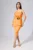 Rochie de ocazie din neopren cu umerii goi Selda Orange