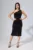 Rochie de ocazie din paiete cu model one shoulder Goldwyn Neagra