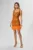 Rochie de ocazie din paiete cu volanase din tull Temily Orange