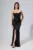 Rochie de ocazie din satin cu croi petrecut Sensuelle Neagra