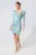 Rochie de ocazie din satin cu model petrecut si pliuri in talie Vivya Vernil