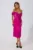 Rochie de ocazie din satin cu strass-uri Emberly Fucsia