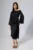 Rochie de ocazie din satin cu strass-uri in talie Felicita Neagra