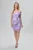 Rochie de ocazie din tafta satinata cu funda maxi Kalissa Lila