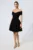 Rochie de ocazie din tull cu broderie si maneci lasate Kameya Neagra