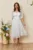 Rochie de ocazie din voal cu glitter Nicolette Alba