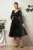 Rochie de ocazie din voal cu glitter Wilma Neagra