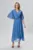 Rochie de ocazie din voal cu strass-uri in talie Justine Indigo
