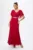 Rochie de ocazie din voal cu strass-uri in talie Marvela Bordo