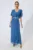 Rochie de ocazie din voal cu strass-uri in talie Marvela Indigo