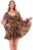Rochie de ocazie din voal in clos cu imprimeu leopard