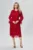 Rochie de ocazie din voal plisat cu brosa tip floare Bellatrix Bordo
