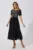 Rochie de ocazie din voal si broderie Vedda Neagra