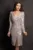 Rochie de ocazie eleganta argintie Belinda cu glitter si paiete