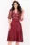 Rochie de ocazie eleganta bordo Cristina cu bust brodat