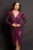Rochie de ocazie eleganta mov Belinda cu glitter si paiete