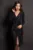 Rochie de ocazie eleganta neagra Belinda cu glitter si paiete negre