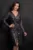 Rochie de ocazie eleganta neagra Belinda cu paiete