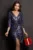 Rochie de ocazie eleganta petrecuta Natalia bleumarin cu paiete